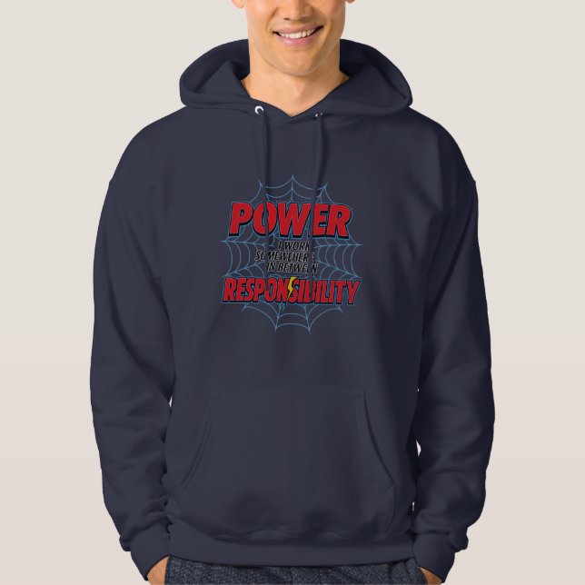 Hoodie för Power & Responsibility (Framsida)