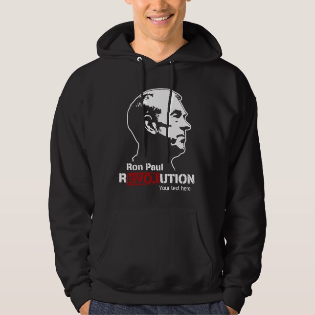 Hoodie för Ron Paul revolutionpersonlig (Framsida)
