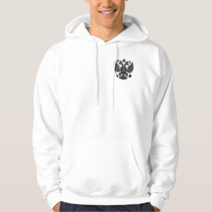 Hoodie för Ryssland ärmarvit - ryss