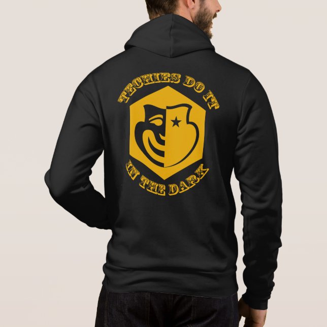 Hoodie för sexhörningsTechie Vinande-upp, T Shirt (Baksida)