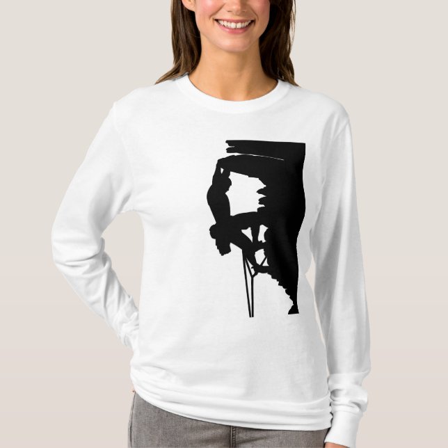 Hoodie för stenklättringdamer t shirt (Framsida)