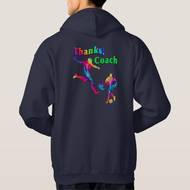 Hoodie för stjärna för fotbolllagledaretack (Baksida)