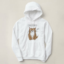 Hoodie för teckning för strömMoodMeh rolig Grumpy Tröja