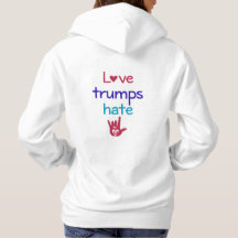 Hoodie för trumf för kärlektrumfhat Anti