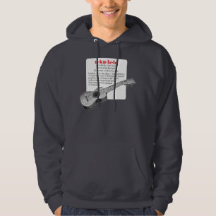 Hoodie för Ukuleledefinitionmörk