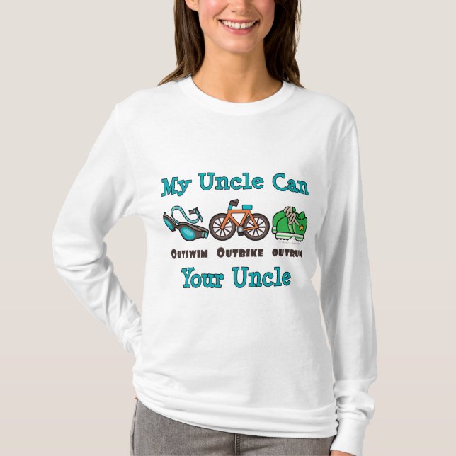 Hoodie för Uncle Outswim Outbike Springa om T Shirt (Framsida)
