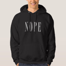 Hoodie för vittext NOPE