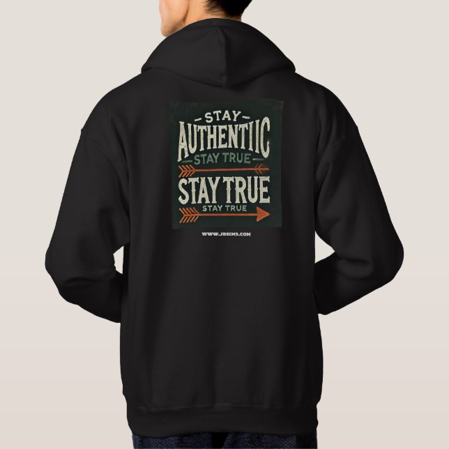 Hoodie från JB Sims "Authentical Available" (Baksida)