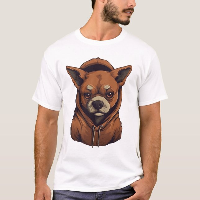 Hoodie Frenchie: För Coola Päls School! T Shirt (Framsida)