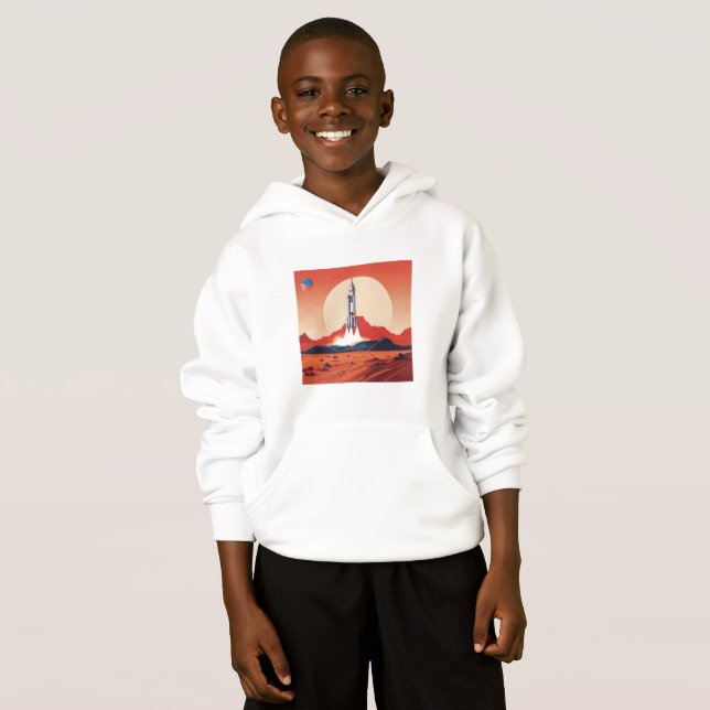 Hoodie fusée sur mars t shirt (Hel framsida)