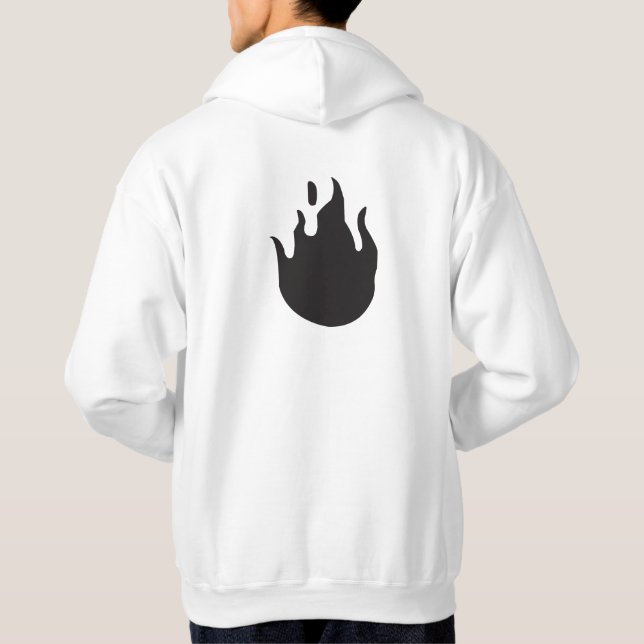 Hoodie Gang Hooded Sweatshirt in White (Baksida)