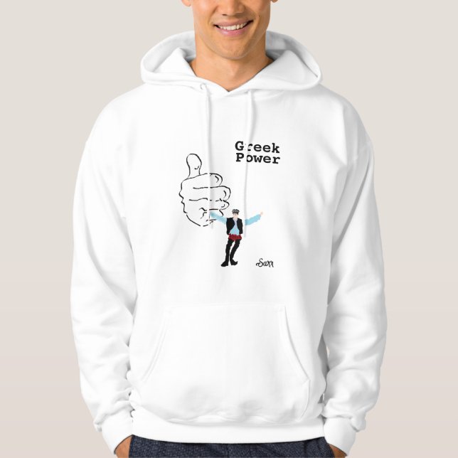 Hoodie: Grekisk amerikansk makt Hoodie (Framsida)