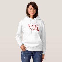 Hoodie - Hearts with Arrow