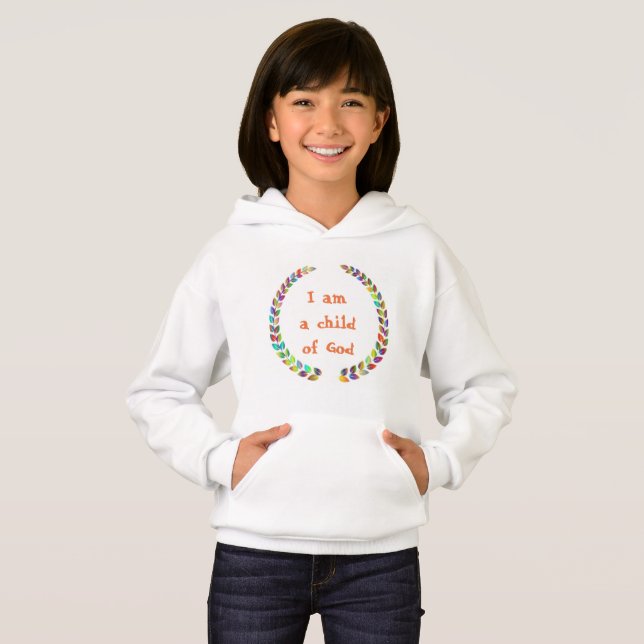 Hoodie "I am a child of God". T Shirt (Hel framsida)