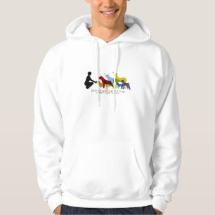 Hoodie med den kulöra logotypen