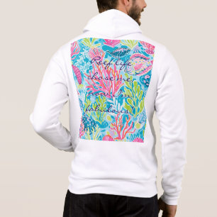Hoodie med dragkedja i stilren grafikdesign t shirt