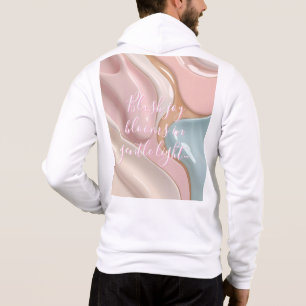 Hoodie med dragkedja i stilren grafisk design t shirt