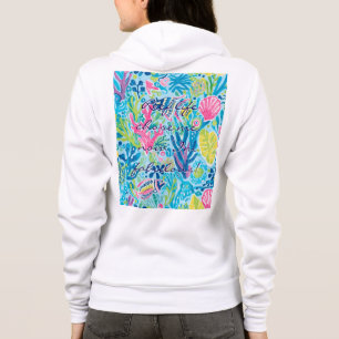 Hoodie med dragkedja i stilren grafisk design t shirt
