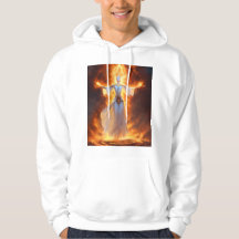 Hoodie med eldkvinnor skriver ut