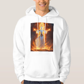 Hoodie med eldkvinnor skriver ut