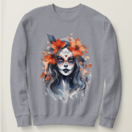 Hoodie med en söt liten häxa för Halloween T Shirt