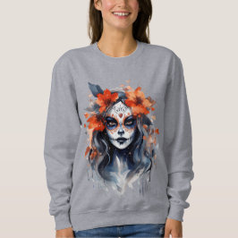 Hoodie med en söt liten häxa för Halloween T Shirt