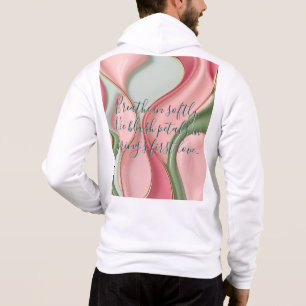 Hoodie med full dragkedja i stilren grafik t shirt