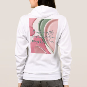 Hoodie med full dragkedja i stilren grafik t shirt