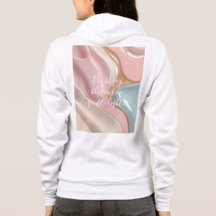 Hoodie med full dragkedja i stilren grafik t shirt