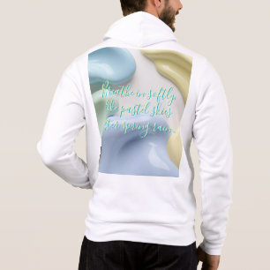Hoodie med full zipper i stilren grafik t shirt