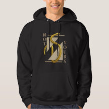 Hoodie med gyllene ormdesign "inte din"