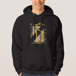 Hoodie med gyllene ormdesign "inte din"