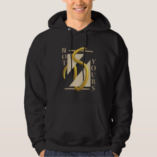 Hoodie med gyllene ormdesign "inte din"