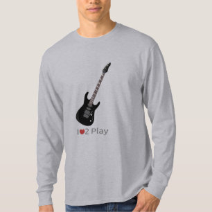 Hoodie med illustration av en elektrisk gitarr t shirt