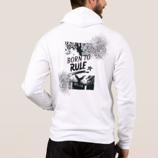 Hoodie med leopardgrafik för födda att härska t shirt