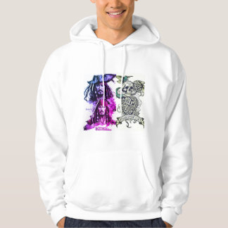 Hoodie med tatuering.