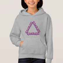Hoodie med triangeltypografi