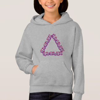 Hoodie med triangeltypografi t shirt