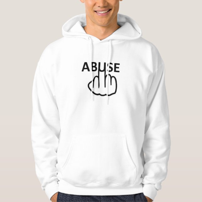 Hoodie-missbruk är Hemskt Tröja Med Luva (Framsida)