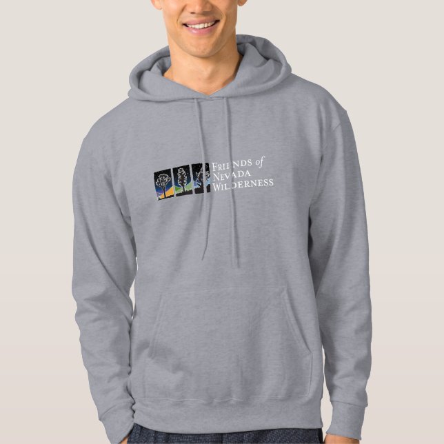 Hoodie (Mörk Himlar Logotyp - Vit) (Framsida)