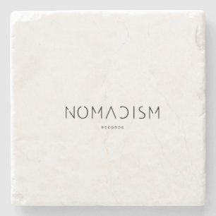 Hoodie Nomadism Records Svart Logo Stenunderlägg