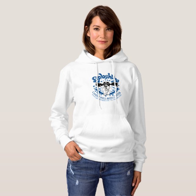 Hoodie non-vinande, stor logotyp t shirt (Hel framsida)