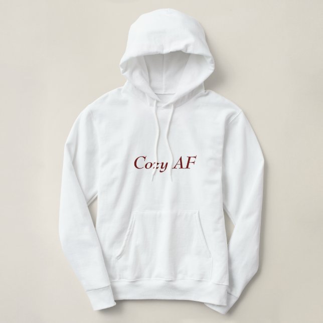 Hoodie, Pullover, Mysiga AF T Shirt (Design framsida)