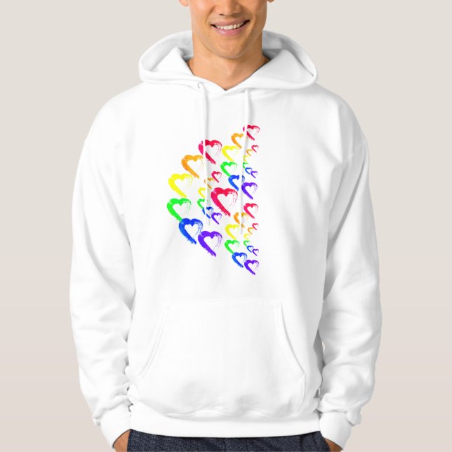 Hoodie Rainbow Hearts (Framsida)
