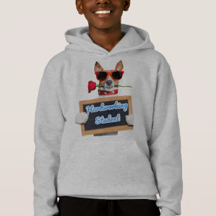 hoodie rolig hund mönstrad t shirt