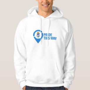 Hoodie 'Serverar glädje i varje tidszon.'