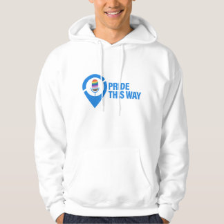 Hoodie 'Serverar glädje i varje tidszon.'