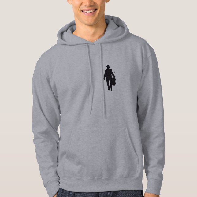 hoodie sweater gitarist (silhouet) (Framsida)