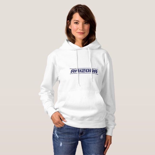 Hoodie Sweatshirt-Arizona T Shirt (Hel framsida)