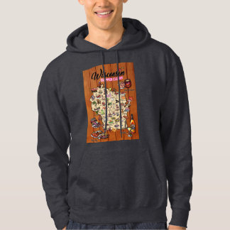 Hoodie Unisex - Wisconsin Supper Klubb Karta